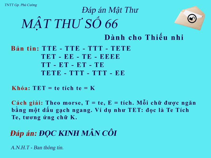 MẬT THƯ SỐ 66