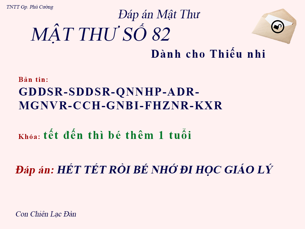 MẬT THƯ SỐ 82