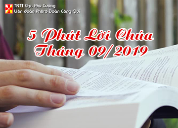 5 PHÚT LỜI CHÚA THÁNG 9/2019