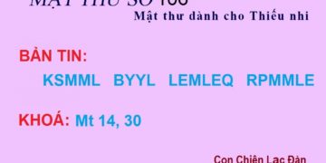 MẬT THƯ 106 – THIẾU NHI