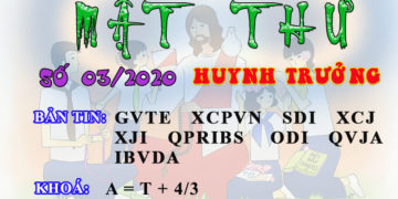 MẬT THƯ SỐ 03/2020 – HUYNH TRƯỞNG