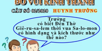 ĐỐ VUI KINH THÁNH – HUYNH TRƯỞNG