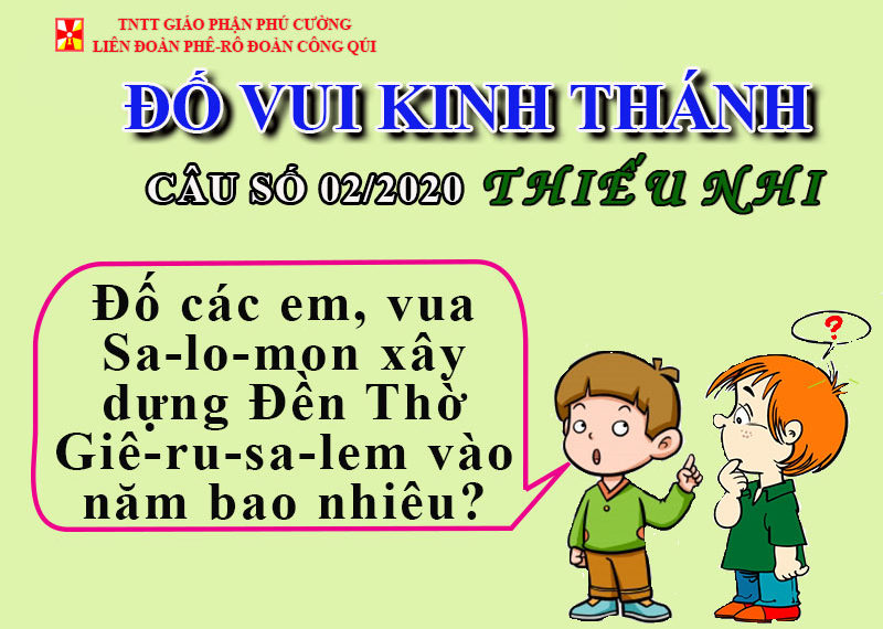 ĐỐ VUI KINH THÁNH – THIẾU NHI