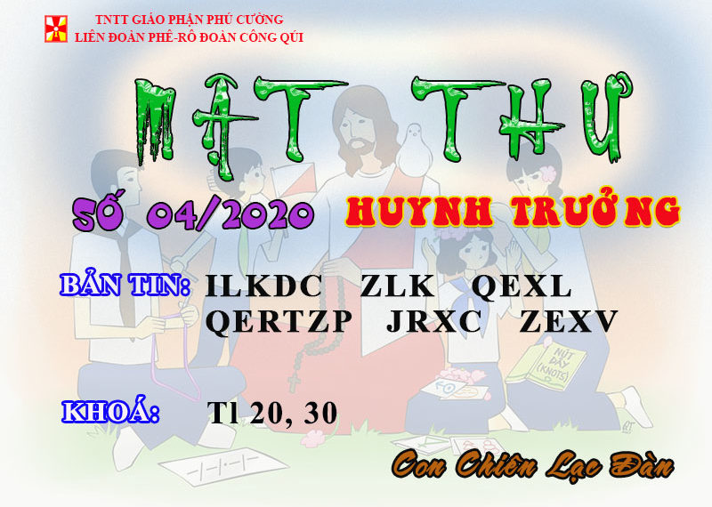 MẬT THƯ SỐ 04/2020 – HUYNH TRƯỞNG