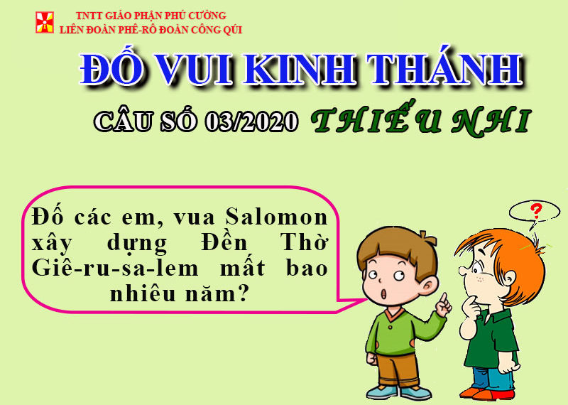 ĐỐ VUI KINH THÁNH – THIẾU NHI