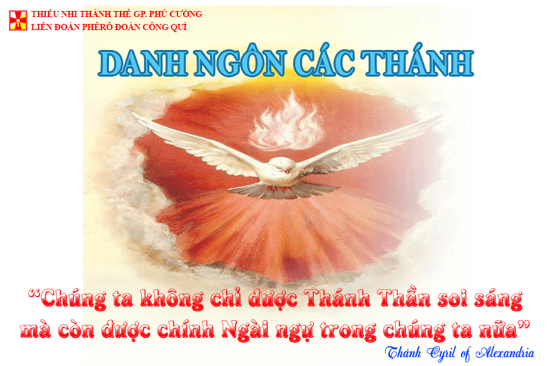 DANH NGÔN CÁC THÁNH