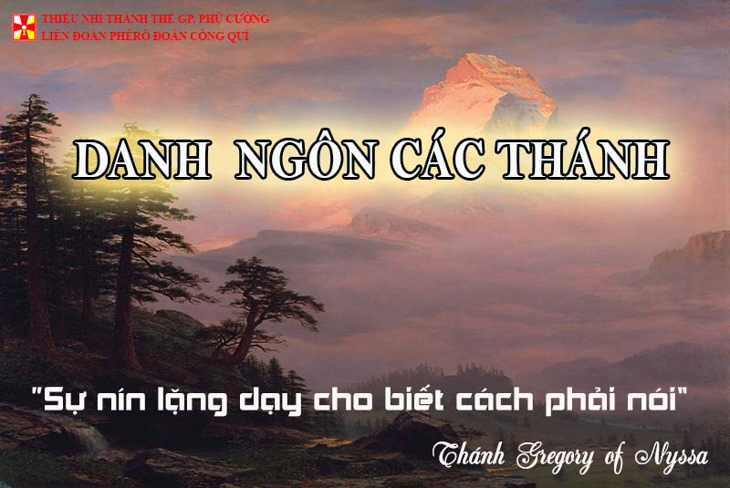 DANH NGÔN CÁC THÁNH