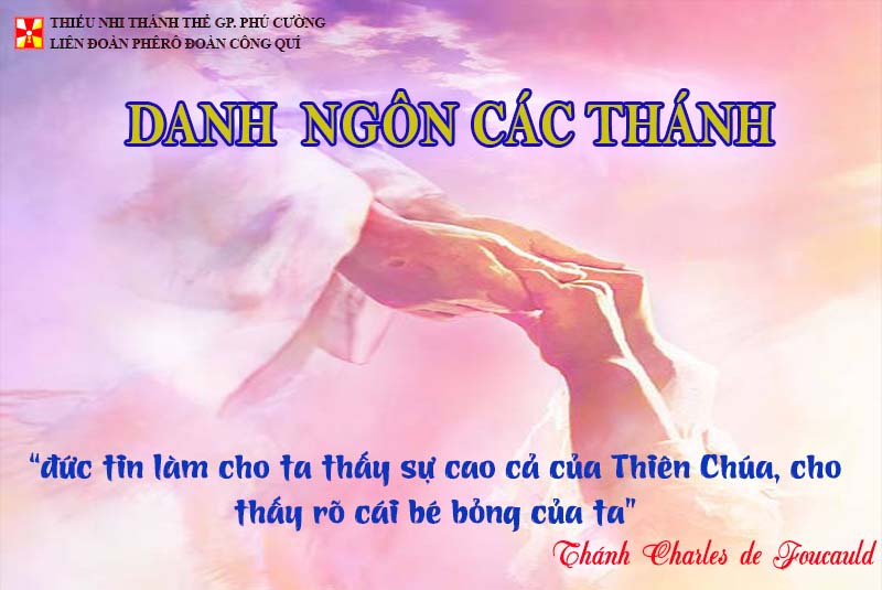 DANH NGÔN CÁC THÁNH