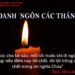 DANH NGÔN CÁC THÁNH