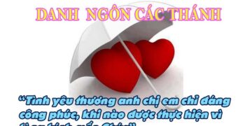 DANH NGÔN CÁC THÁNH