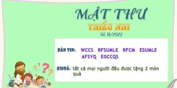 MẬT THƯ SỐ 18/2022 – DÀNH CHO THIẾU NHI