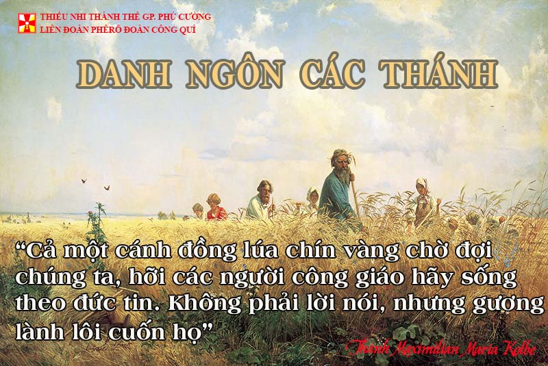DANH NGÔN CÁC THÁNH