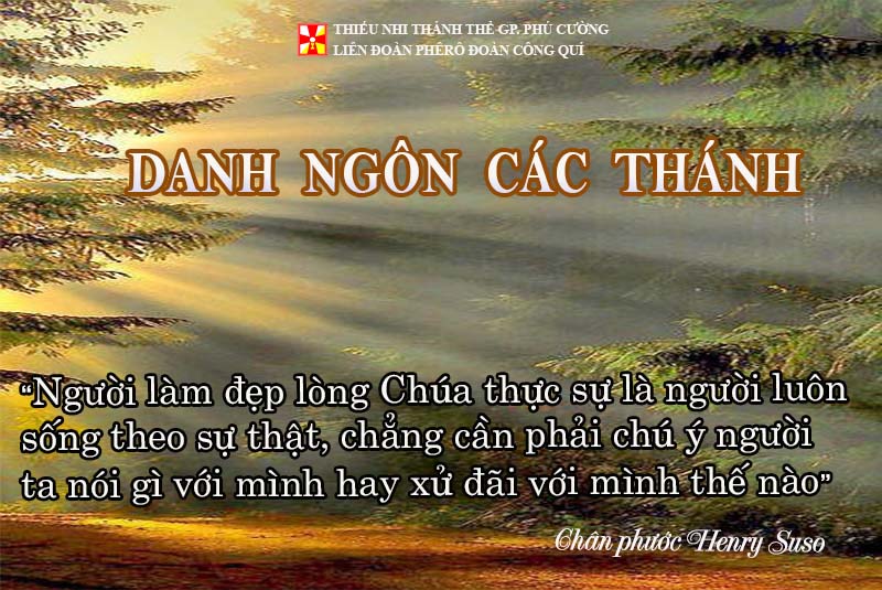 DANH NGÔN CÁC THÁNH