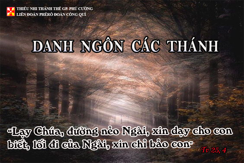 DANH NGÔN CÁC THÁNH