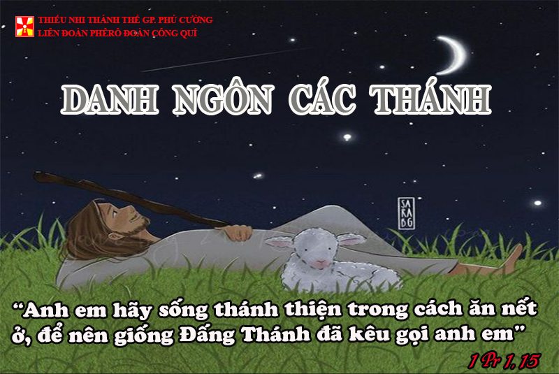 DANH NGÔN CÁC THÁNH