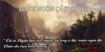 DANH NGÔN CÁC THÁNH