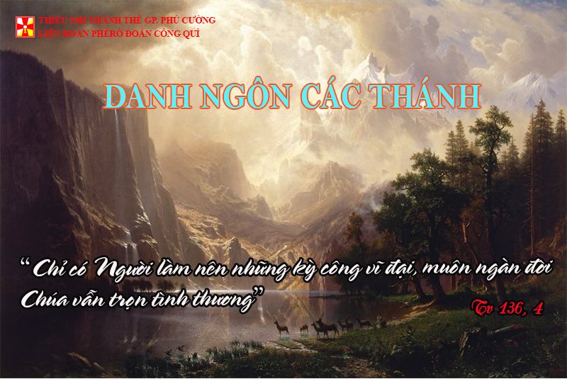 DANH NGÔN CÁC THÁNH