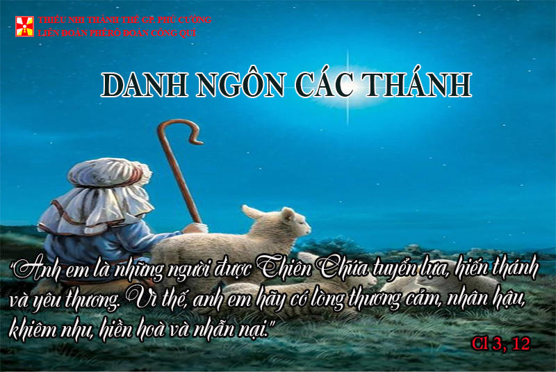DANH NGÔN CÁC THÁNH