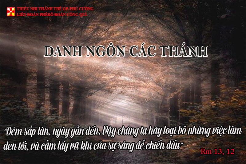 DANH NGÔN CÁC THÁNH