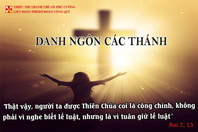 DANH NGÔN CÁC THÁNH