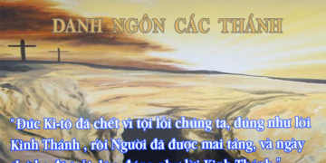DANH NGÔN CÁC THÁNH