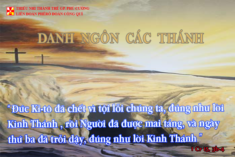 DANH NGÔN CÁC THÁNH