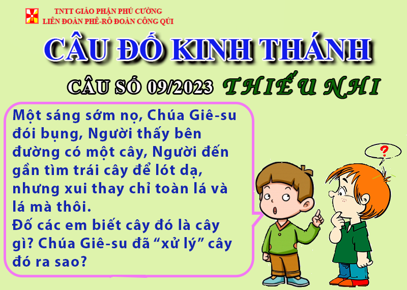 CÂU SỐ 09/2023 – DÀNH CHO THIẾU NHI