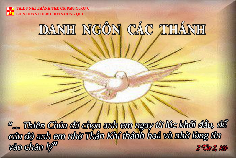 DANH NGÔN CÁC THÁNH