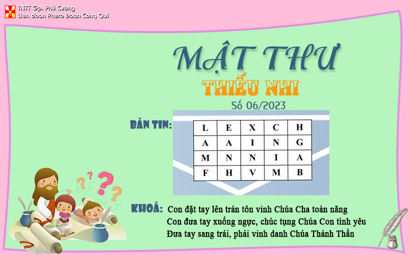 MẬT THƯ SỐ 06/2023 – DÀNH CHO THIẾU NHI