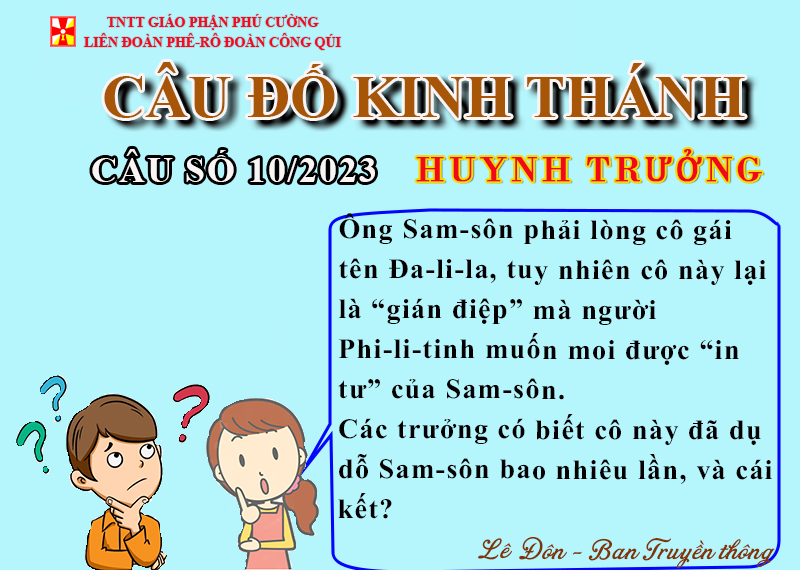CÂU SỐ 10/2023 – DÀNH CHO HUYNH TRƯỞNG