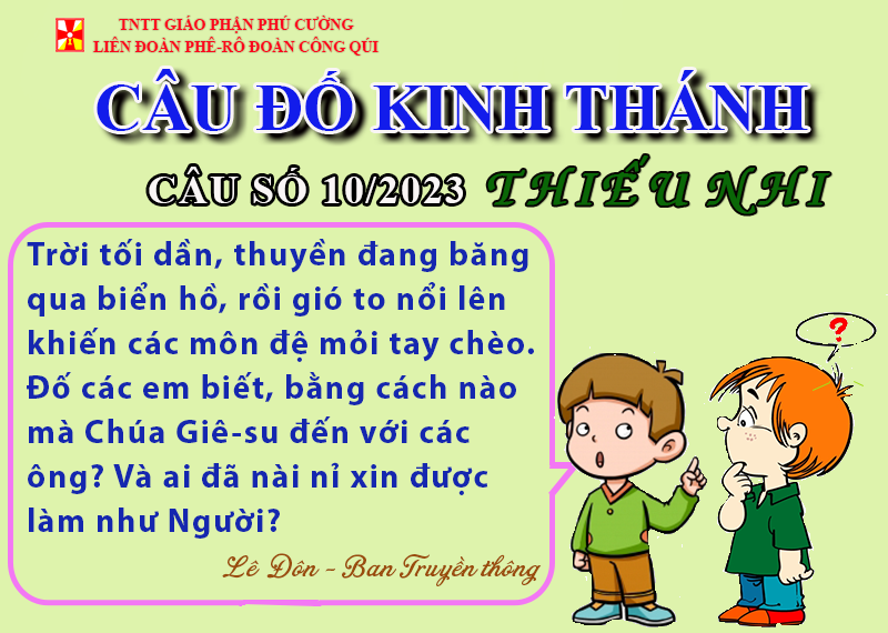 CÂU SỐ 10/2023 – DÀNH CHO THIẾU NHI
