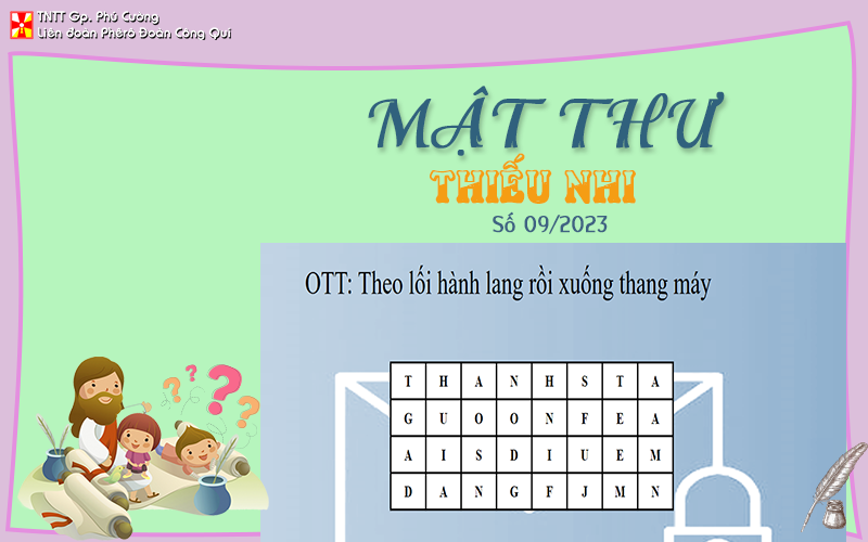 MẬT THƯ SỐ 09/2023 – DÀNH CHO THIẾU NHI