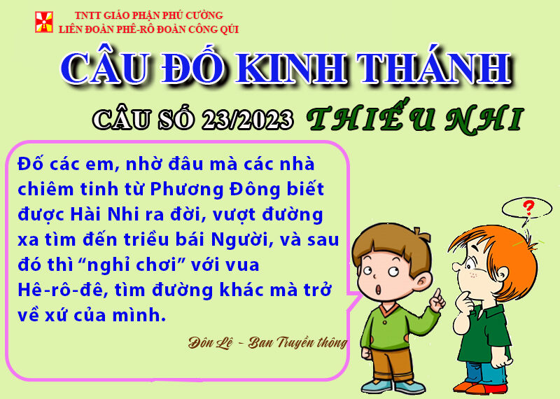 CÂU SỐ 23/2023 – DÀNH CHO THIẾU NHI