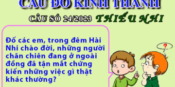 CÂU SỐ 24/2023 – DÀNH CHO THIẾU NHI