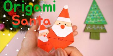 LÀM ÔNG GIÀ NOEL BẰNG XẾP GIẤY ORIGAMI