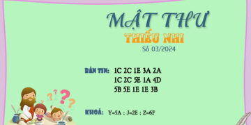 MẬT THƯ SỐ 03/2024 – DÀNH CHO THIẾU NHI
