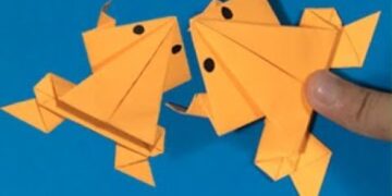 CÁCH LÀM CON ẾCH BẰNG GIẤY CÓ THỂ NHẢY ĐƯỢC