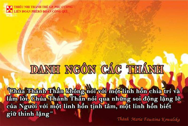 DANH NGÔN CÁC THÁNH