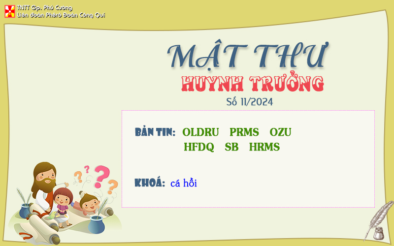 MẬT THƯ SỐ 11/2024 – DÀNH CHO HUYNH TRƯỞNG