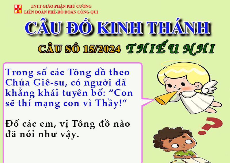 CÂU SỐ 15/2024 – DÀNH CHO THIẾU NHI