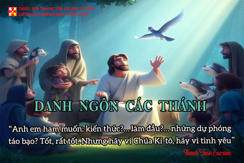 DANH NGÔN CÁC THÁNH
