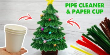 HƯỚNG DẪN LÀM CÂY THÔNG BẰNG DÂY KẼM NHUNG ĐỂ TRANG TRÍ NOEL