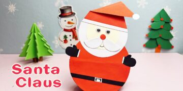 HƯỚNG DẪN LÀM ÔNG GIÀ NOEL BẰNG GIẤY ĐỂ TRANG TRÍ