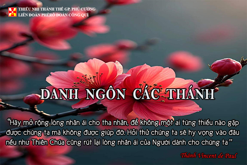DANH NGÔN CÁC THÁNH