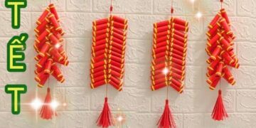 LÀM DÂY PHÁO BẰNG GIẤY ĐỂ TRANG TRÍ TẾT