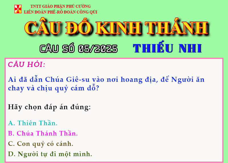 CÂU SỐ 05/2025 – DÀNH CHO THIẾU NHI