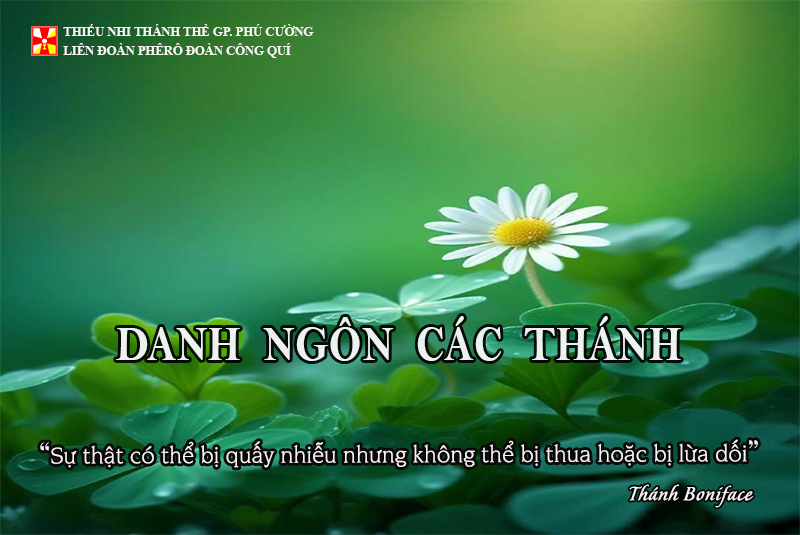 DANH NGÔN CÁC THÁNH