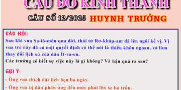 CÂU SỐ 12/2025 – DÀNH CHO HUYNH TRƯỞNG