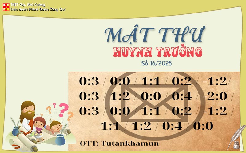 MẬT THƯ SỐ 16/2025 – DÀNH CHO HUYNH TRƯỞNG