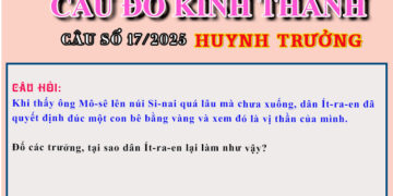 CÂU SỐ 17/2025 – DÀNH CHO HUYNH TRƯỞNG